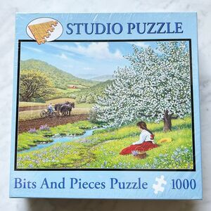 Bits And Pieces On The Hillside John Sloane Horse Farm Field 1000 Piece Puzzle